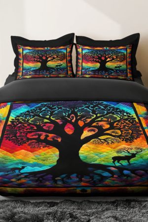 Tree Of Life Quilt Bedding Set Unique Gift Ideas