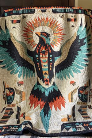 Tribal Thunderbird Quilt Blanket Native American Gift Ideas