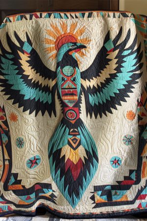Tribal Thunderbird Quilt Blanket Native American Made Gifts