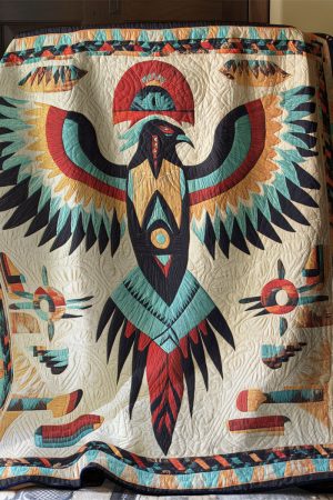 Tribal Thunderbird Quilt Blanket Native American Themed Gifts