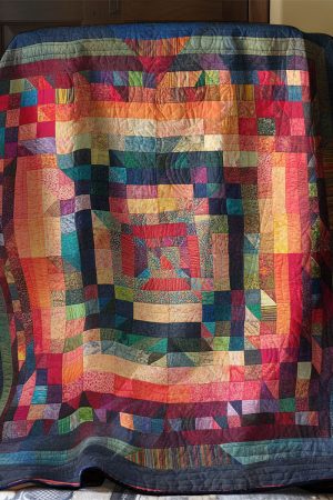 Vibrant Patchwork Quilt Blanket Best Gift For Her
