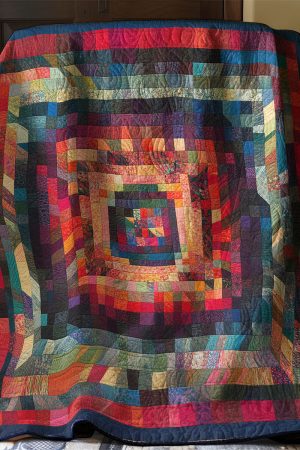 Vibrant Patchwork Quilt Blanket Gift For Her
