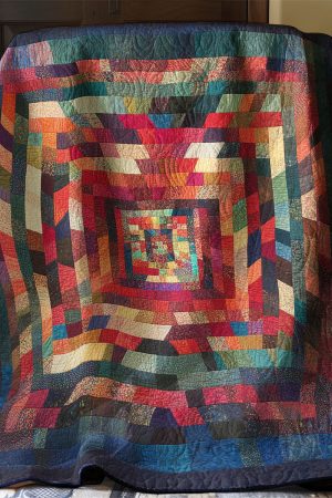 Vibrant Patchwork Quilt Blanket Unique Gift For Her
