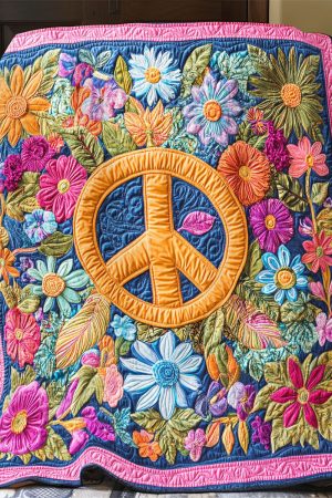 Vibrant Peace Quilt Blanket Best Prent Ideas For Her