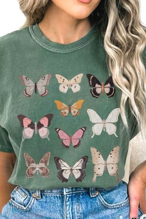 Vintage Butterflies Cottagecore T-Shirt Gift For Girl