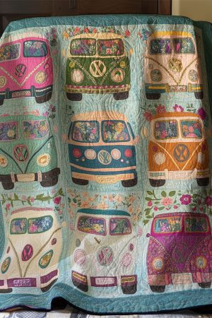 Vintage Camper Quilt Blanket Best Gifts For Camper Owners