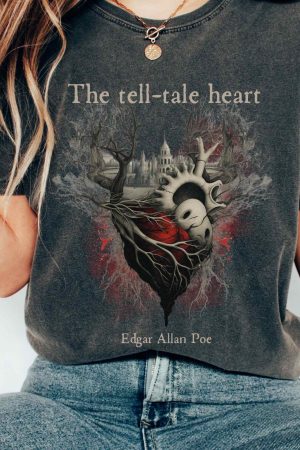 Vintage Edgar Allan Poe T-Shirt - The Tell Tale Heart Gift For Women