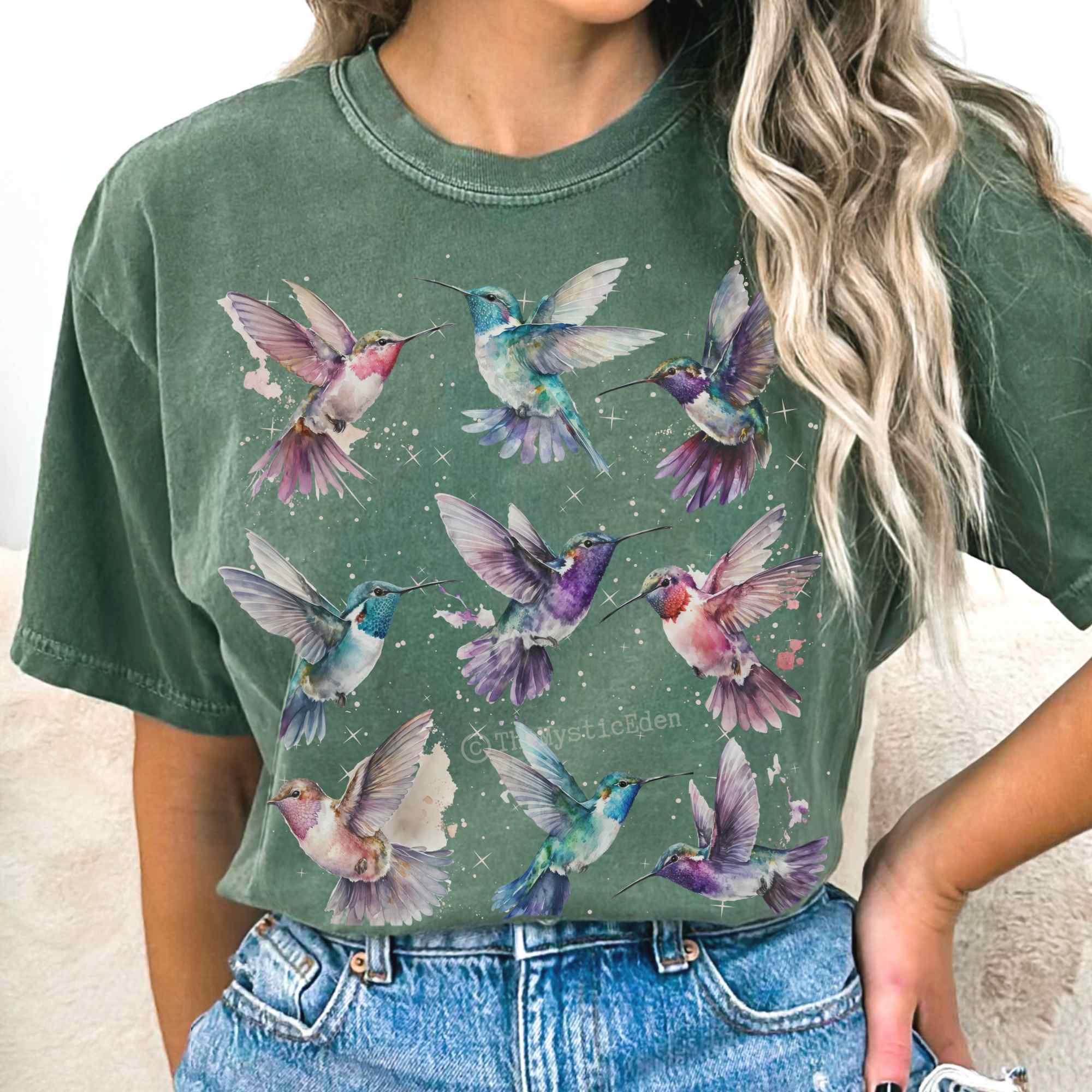 Vintage Hummingbird T-Shirt Gift For Women