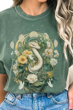 Vintage Whimsical Snake T-Shirt Gift For Girl