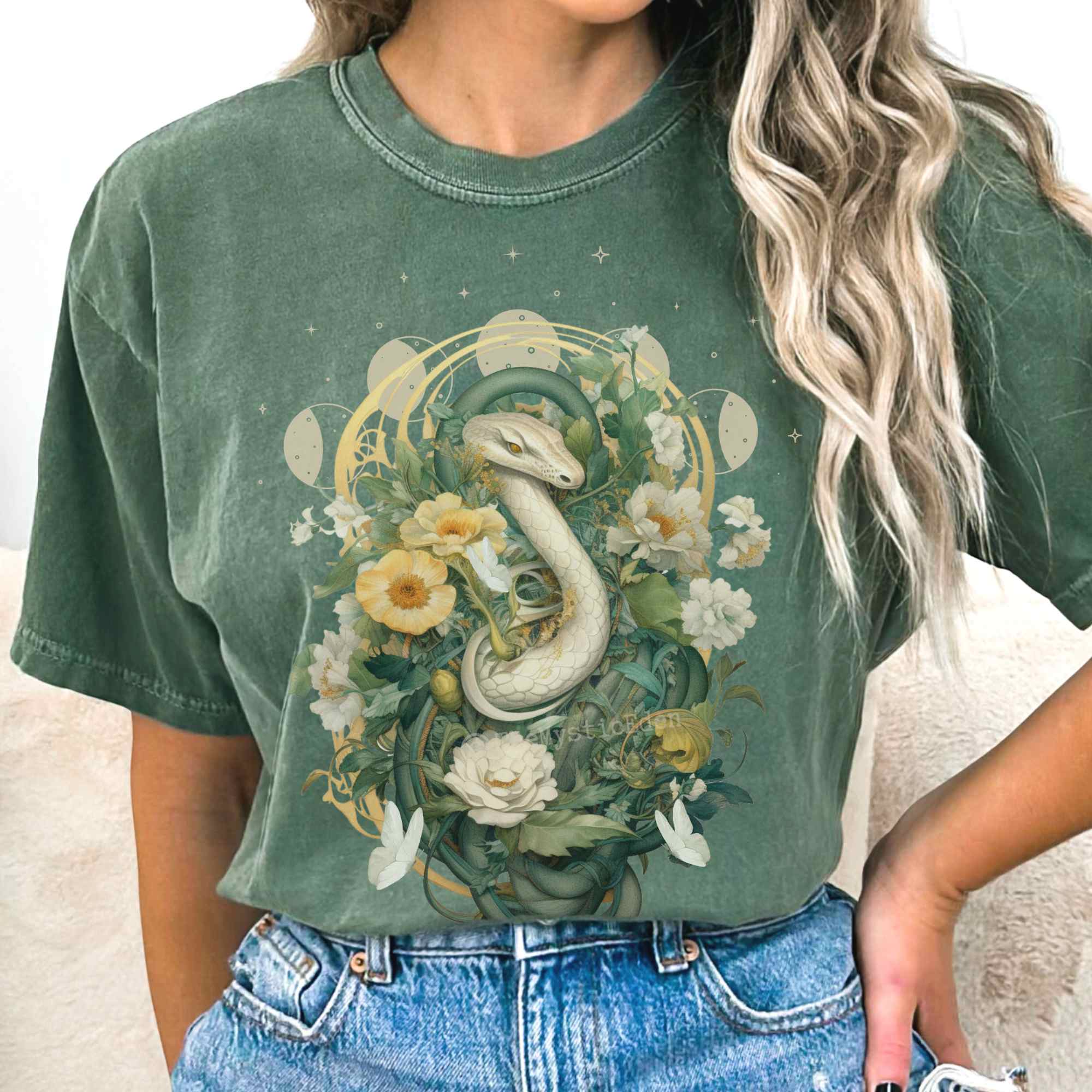 Vintage Whimsical Snake T-Shirt Gift For Girl
