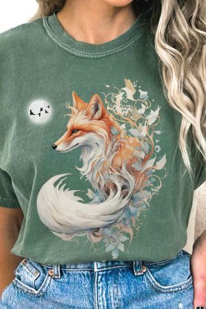 Whimsical Fox T-Shirt Best Gift For Girlfriend