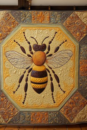 Wild Honey Quilt Blanket Honey Themed Gifts