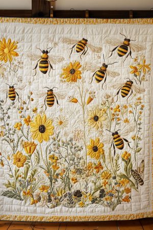 Wildflower Honey Quilt Blanket Honey Gifts Idea