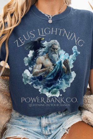 Zeus' Lightning Power Bank Co. T-Shirt Best Gift For Girl
