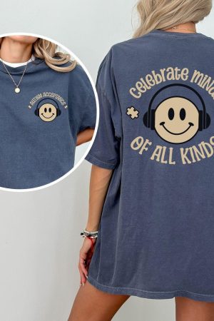 Autism Awareness T-Shirt Celebrate Minds Of All Kinds Perfect Gift for Autism Advocates