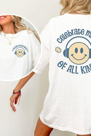 Autism Awareness T-Shirt Celebrate Minds Of All Kinds Perfect Gift for Autism Supporters