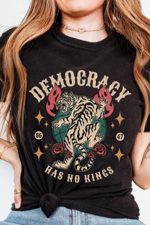 Democracy Has No Kings Shirt 8647 Anti Trump T-Shirt FDT Gifts For Women's