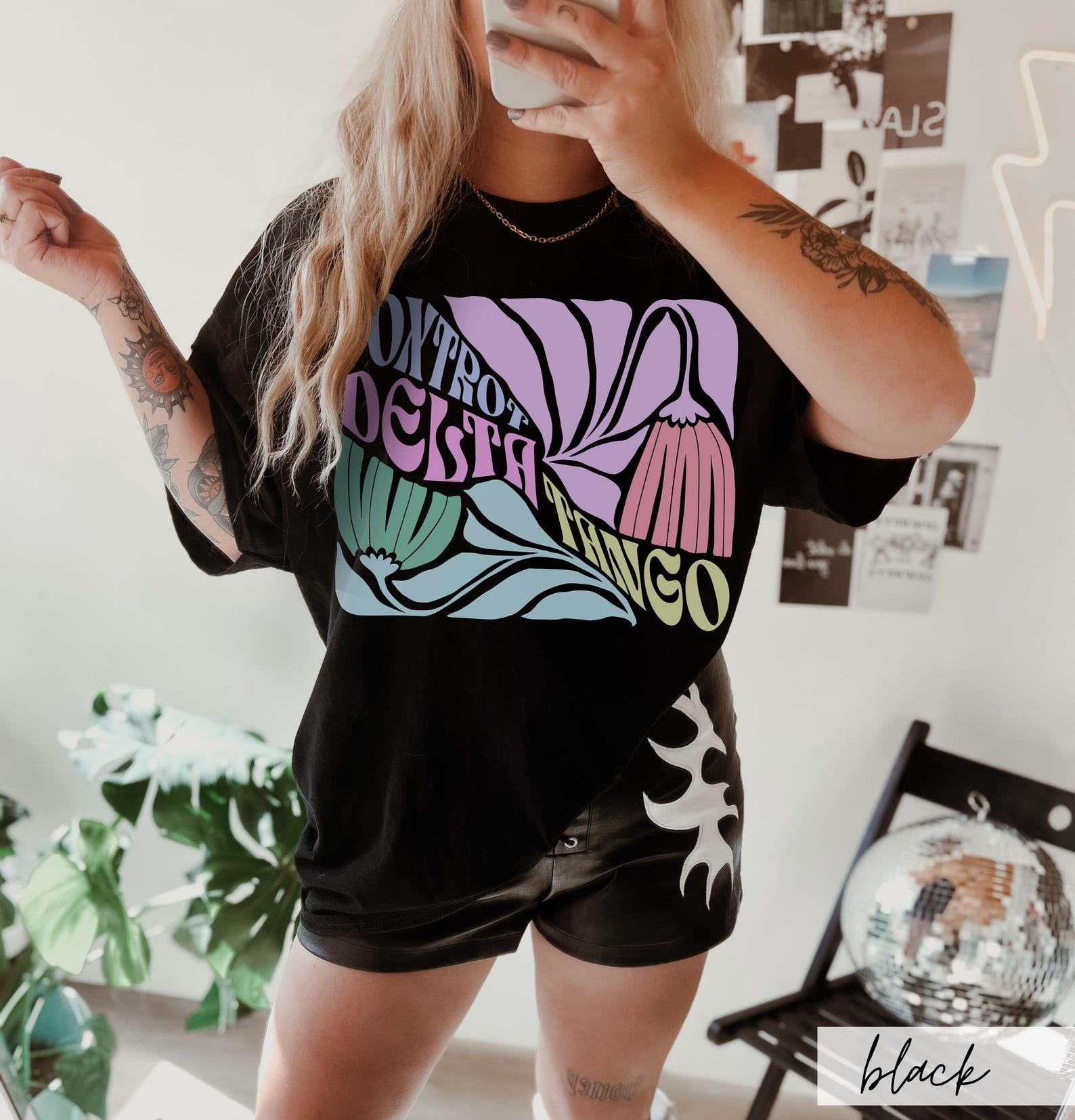FDT Foxtrot Delta Tango Shirt Anti Fascism Floral Political Tees Activism Protest Gift