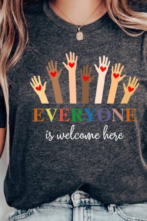 Idaho Teacher Shirt Everyone Is Welcome Here T-Shirt Protest And Resist Merch