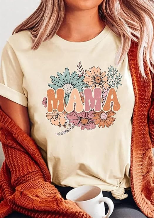 Mama Floral Shirt Mother’s Day T-Shirt Best Mother’s Day Gifts For First Time Mom