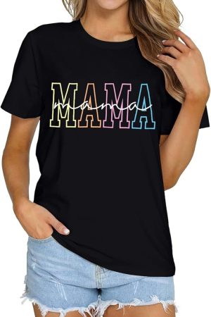 Mama Shirt Vintage Mom T-Shirt Mother's Day Gifts For For Mom From Daughter