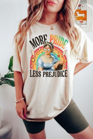 More Pride Less Prejudice Black Shirt Pride Month T-Shirt Equal Rights Gifts