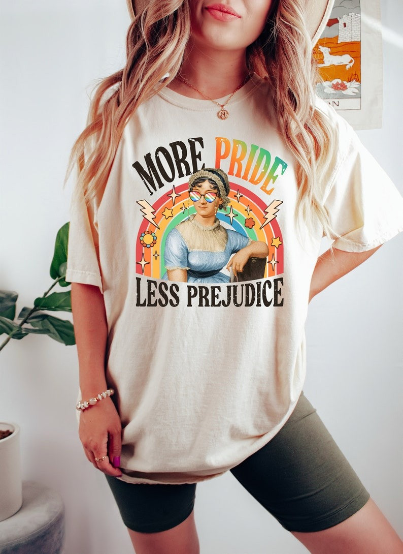 More Pride Less Prejudice Black Shirt Pride Month T-Shirt Equal Rights Gifts