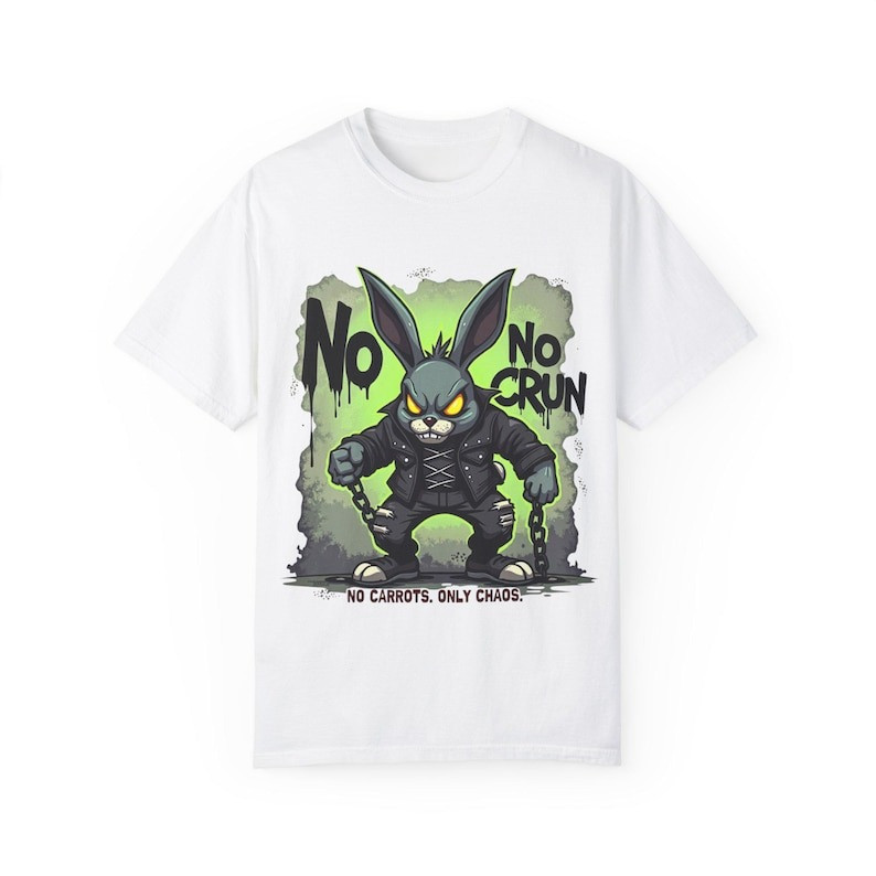 No Carrots Only Chaos Shirt Funny Cartoon Rabbit T-Shirt Gifts For Husband