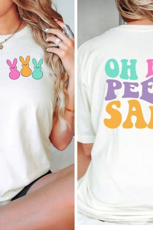 Oh For Peeps Sake T-Shirt Easter Bunny Shirt Cute Gifts For Sister