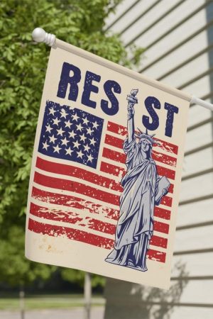 RESIST Statue of Liberty Flag American Flag Political Flag Decor For Justice And Civil Rights
