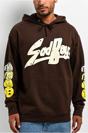 SAD BOYZ Brown Hoodie Gifts For Music Lovers