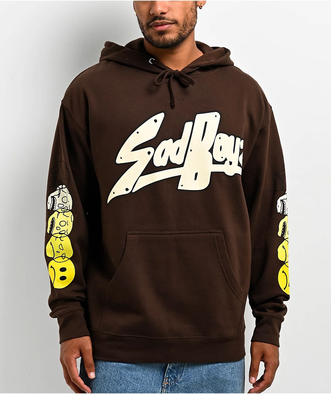 SAD BOYZ Brown Hoodie Gifts For Music Lovers