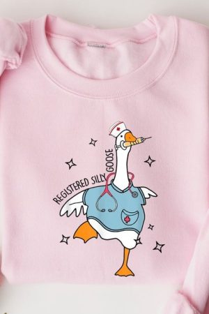 Silly Goose Registered Nurse Sweatshirt Funny Nurse Sweatshirt Gifts For Her