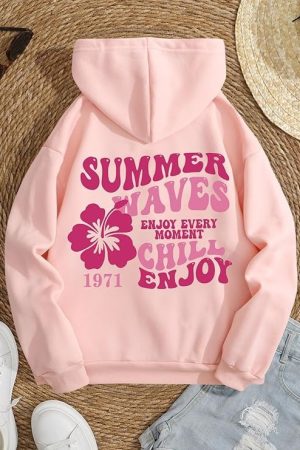 Summer Waves Enjoy Every Moment Chill Enjoy 1971 Hoodie Summer Gifts For Wife