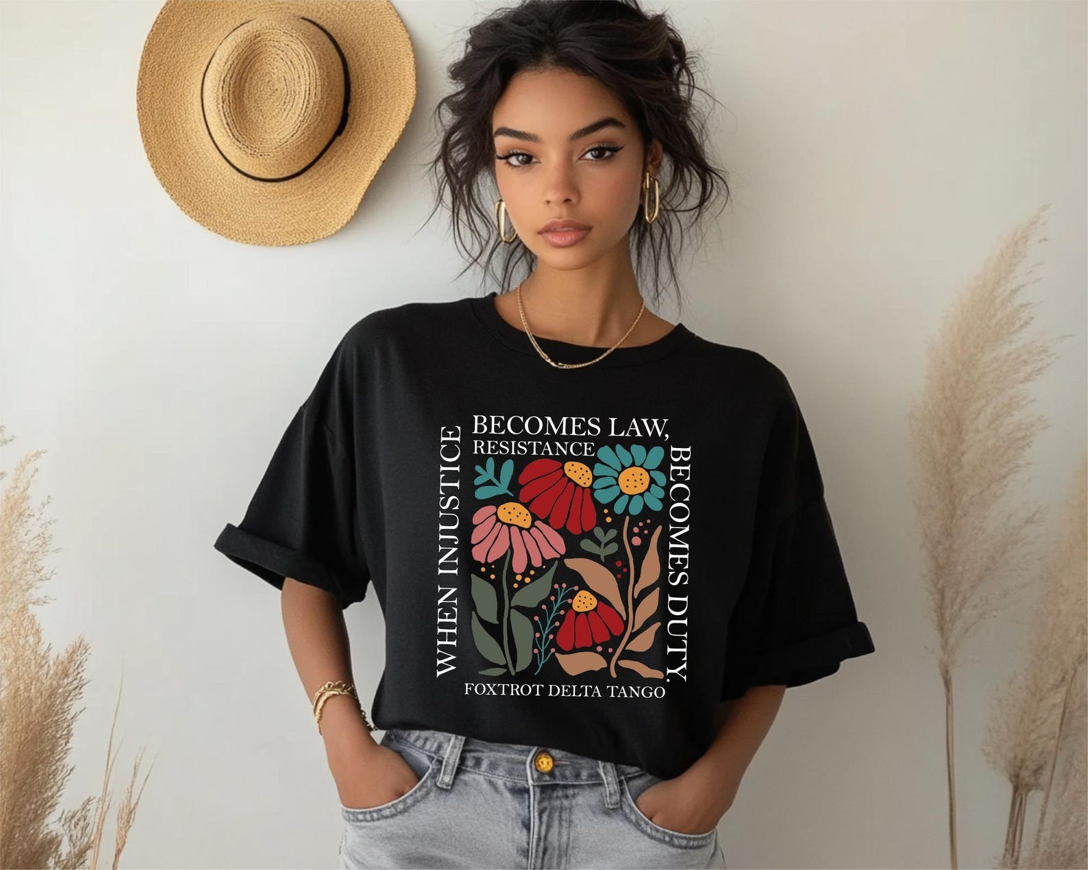 When Injustice Becomes Law Resistance Becomes Duty Shirt Funny Political T-Shirt Anti MAGA FDT