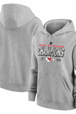 AFC Champions Kansas City Chiefs Hoodie Grey Travis Kelce Engagement Chiefs Outfits Merch For Swifties
