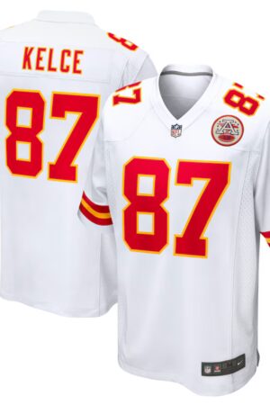 Travis Kelce White Kansas City Chiefs Player Jersey Shirt