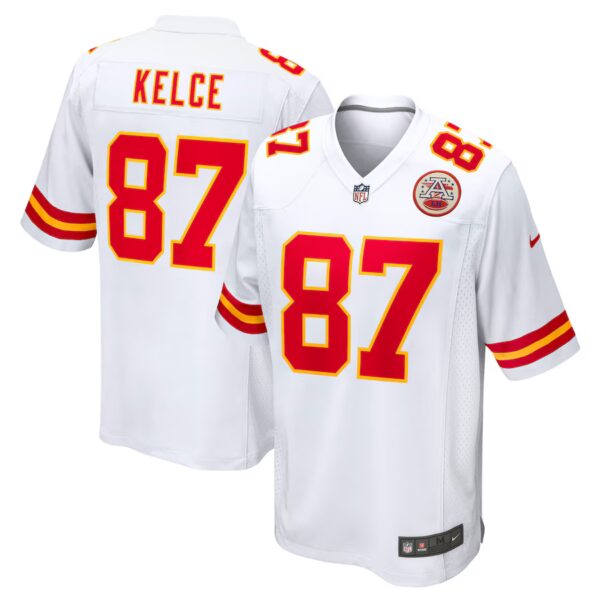 Travis Kelce White Kansas City Chiefs Player Jersey Shirt